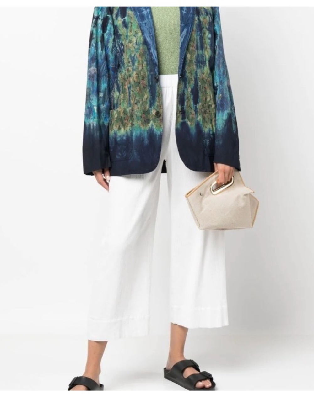 Raquel Allegra Handmade Boyfriend Indigo Liberty Blazer Size XL 44